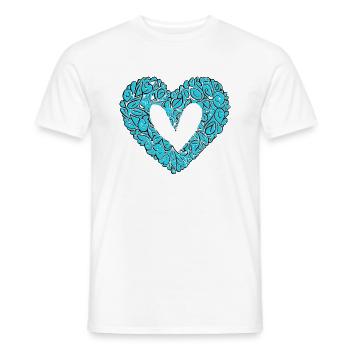 Herz Symbol Liebe süß Herzen rosa Zeichnung 8 - Männer T-Shirt - Weiß - Vorne - AI Model Male 178 dark (178cm)