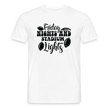 Friday Nights And Stadium Lights - Football - Men's T-Shirt - white - Front - AI Model Male 178 dark (178cm)