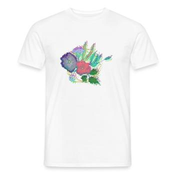 Blume - Männer T-Shirt - Weiß - Vorne - AI Model Male 178 dark (178cm)