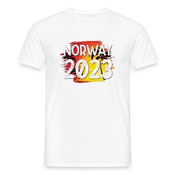 Norway 2023 - Männer T-Shirt - Weiß - Vorne - AI Model Male 178 dark (178cm)