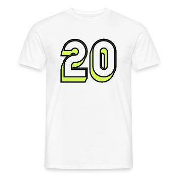 20,20 JAHRE,20-JÄHRIGES JUBILÄUM,20-JÄHRIGES JUBILÄUM - Männer T-Shirt - Weiß - Vorne - AI Model Male 178 dark (178cm)