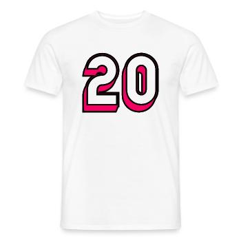 20,20 JAHRE,20-JÄHRIGES JUBILÄUM,20-JÄHRIGES JUBILÄUM,20 - Männer T-Shirt - Weiß - Vorne - AI Model Male 178 dark (178cm)