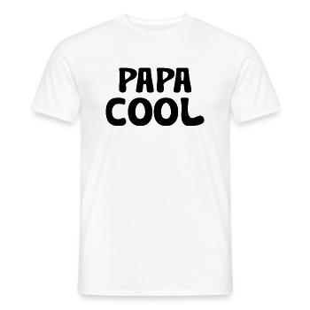 papa cool - T-shirt homme - blanc - Devant - AI Model Male 178 dark (178cm)