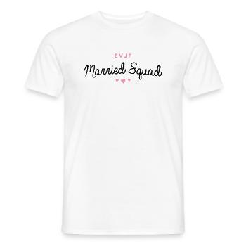 T-shirt EVJF "Married Squad" - T-shirt homme - blanc - Devant - AI Model Male 178 dark (178cm)