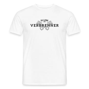 Es lebe der Verbrenner - Männer T-Shirt - Weiß - Vorne - AI Model Male 178 dark (178cm)