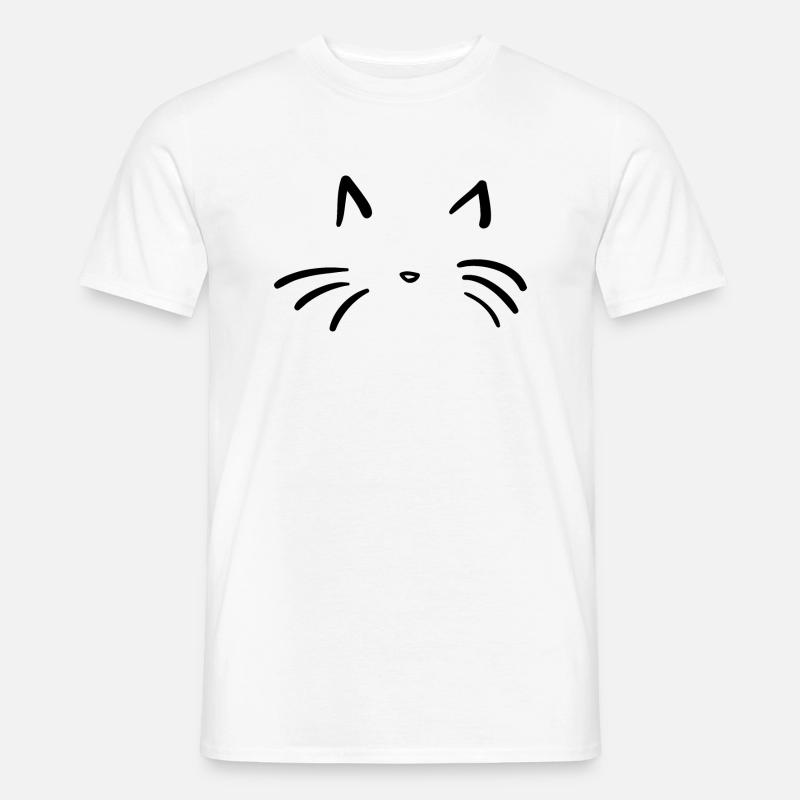 Katze - Männer T-Shirt - Weiß