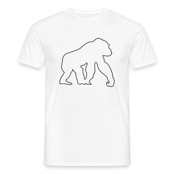 singe - T-shirt homme - blanc - Devant - AI Model Male 178 dark (178cm)
