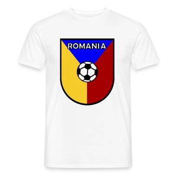 Fußballer aus Rumänien - Männer T-Shirt - Weiß - Vorne - AI Model Male 178 dark (178cm)