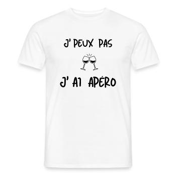 Ich kann keinen Aperitif trinken - Männer T-Shirt - Weiß - Vorne - AI Model Male 178 dark (178cm)