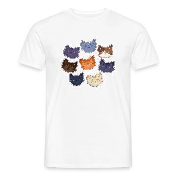 Warrior Cats Firestar Feuerstern Greystripe - Männer T-Shirt - Weiß - Vorne - AI Model Male 178 dark (178cm)