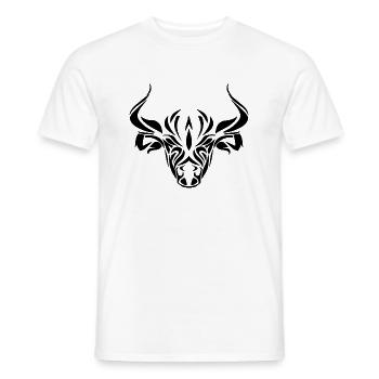 Stier - Männer T-Shirt - Weiß - Vorne - AI Model Male 178 dark (178cm)