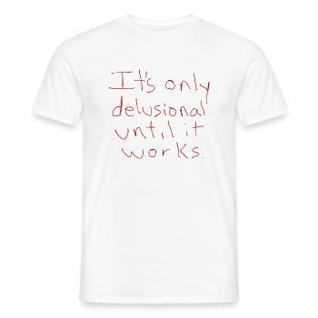 Byellas Delusional print - Men's T-Shirt - white - Front - AI Model Male 178 dark (178cm)