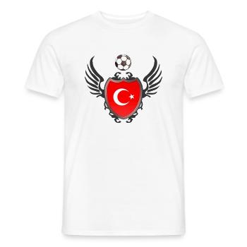 Turkey football (Coat of Arms & Wings) - Men's T-Shirt - white - Front - AI Model Male 178 dark (178cm)