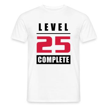 Level 25 - Complete - Men's T-Shirt - white - Front - AI Model Male 178 dark (178cm)