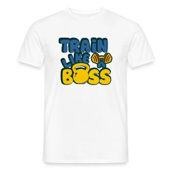 shirt fun pour sportifs - T-shirt homme - blanc - Devant - AI Model Male 178 dark (178cm)