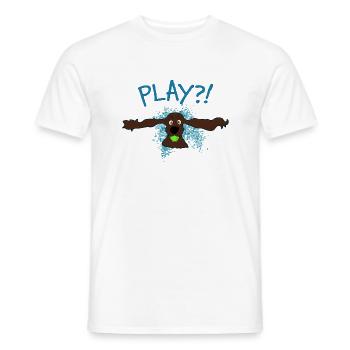 Cocker Spaniel Play?! - Männer T-Shirt - Weiß - Vorne - AI Model Male 178 dark (178cm)