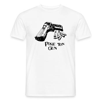 Setzen Sie Ihre Waffe NT ... - Männer T-Shirt - Weiß - Vorne - AI Model Male 178 dark (178cm)