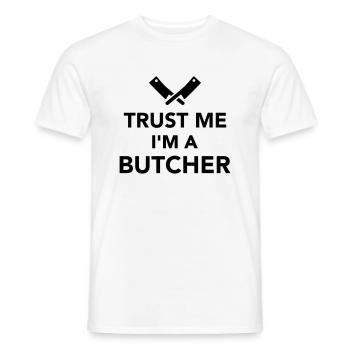 Trust me I'm a Butcher - T-shirt homme - blanc - Devant - AI Model Male 178 dark (178cm)