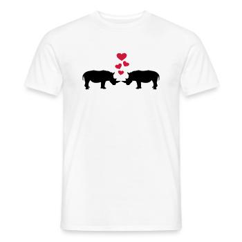 Nashorn - Männer T-Shirt - Weiß - Vorne - AI Model Male 178 dark (178cm)