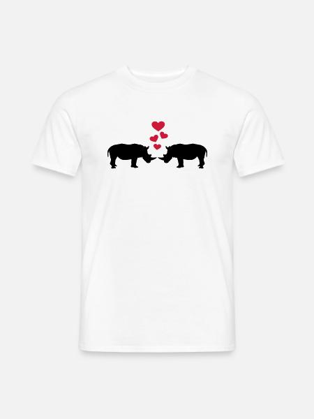 Rhinocéros - T-shirt homme - blanc