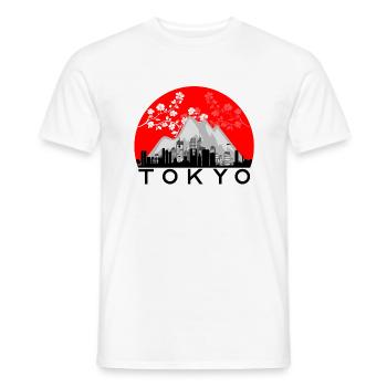 Tokyo - T-shirt homme - blanc - Devant - AI Model Male 178 dark (178cm)