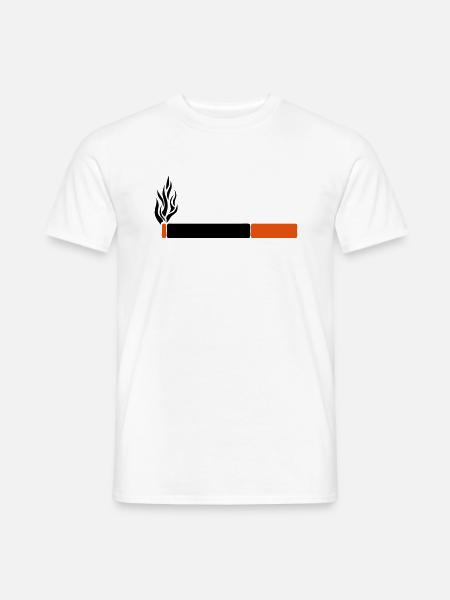 Zigarette Zigarette Zigarre Symbol ikone - Männer T-Shirt - Weiß