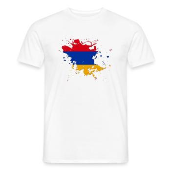 Armenien Flagge als Farbklecks - Männer T-Shirt - Weiß - Vorne - AI Model Male 178 dark (178cm)