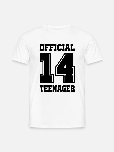 14 Jahre Geburtstag Teenager - Männer T-Shirt - Weiß