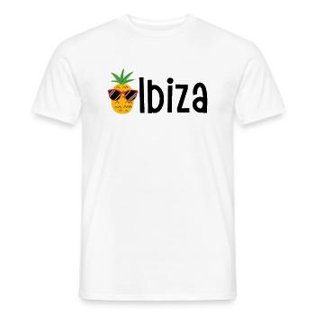 Ibiza - Männer T-Shirt - Weiß - Vorne - AI Model Male 178 dark (178cm)