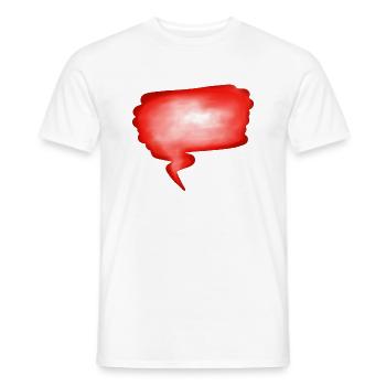 Red Word Bubble - Men's T-Shirt - white - Front - AI Model Male 178 dark (178cm)