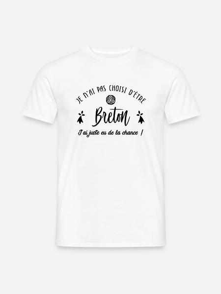 Ich habe mich nicht entschieden, Bretonisch / Bretagne zu sein - Männer T-Shirt - Weiß