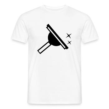 Fenster Reiniger Window Cleaner - Männer T-Shirt - Weiß - Vorne - AI Model Male 178 dark (178cm)