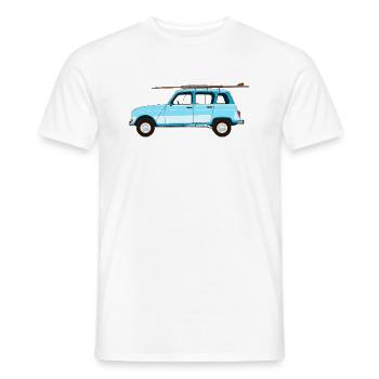 the french surfer - T-shirt homme - blanc - Devant - AI Model Male 178 dark (178cm)