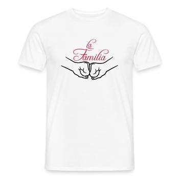 Fist Pump Familia - Men's T-Shirt - white - Front - AI Model Male 178 dark (178cm)