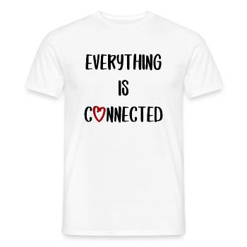 everything is connected liebe Verbindung Beziehung - Männer T-Shirt - Weiß - Vorne - AI Model Male 178 dark (178cm)