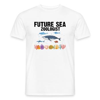Future Zooologist Zooology Marine Biologist Sea - Men's T-Shirt - white - Front - AI Model Male 178 dark (178cm)