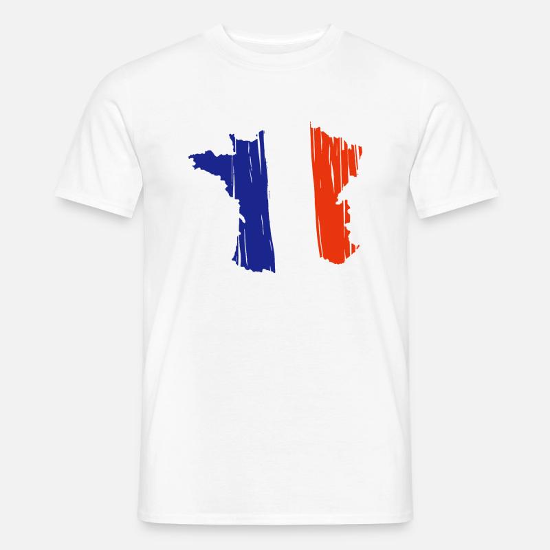 Frankreich - Männer T-Shirt - Weiß