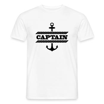 Sailing Captain Water Sports - Men's T-Shirt - white - Front - AI Model Male 178 dark (178cm)