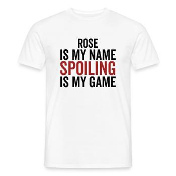 Rose ist mein Name Verderben ist mein Spiel - Männer T-Shirt - Weiß - Vorne - AI Model Male 178 dark (178cm)