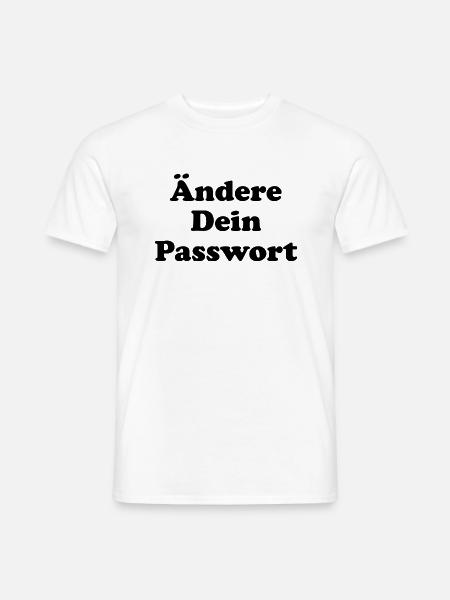 Ändere Dein Passwort! - schwarz - Männer T-Shirt - Weiß