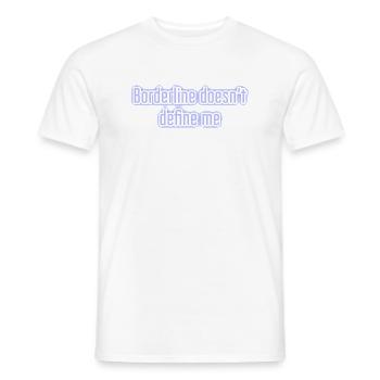 Borderline doesn’t define me - Männer T-Shirt - Weiß - Vorne - AI Model Male 178 dark (178cm)