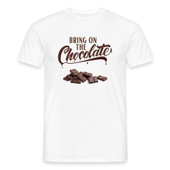Bring on the Chocolate - Schokoliebe - Men's T-Shirt - white - Front - AI Model Male 178 dark (178cm)