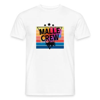 Vintage Mallorca Crew - T-shirt homme - blanc - Devant - AI Model Male 178 dark (178cm)