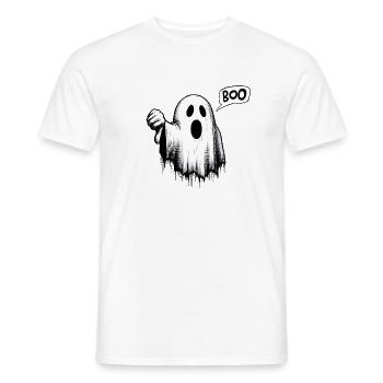Der Boo Geist ist dagegen - Männer T-Shirt - Weiß - Vorne - AI Model Male 178 dark (178cm)
