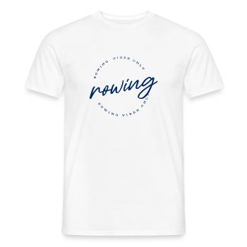 Rowing Vibes Only Slogan - Aviron - Rameur - T-shirt homme - blanc - Devant - AI Model Male 178 dark (178cm)