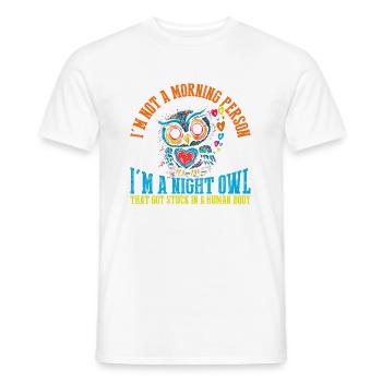 I'm not a morning person - Men's T-Shirt - white - Front - AI Model Male 178 dark (178cm)