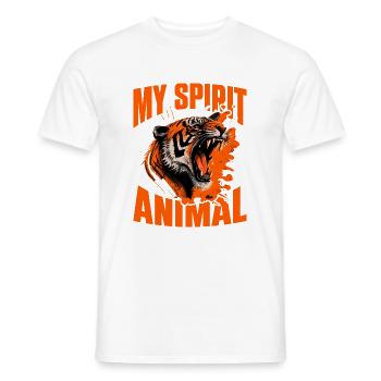 My Power Animal - Men's T-Shirt - white - Front - AI Model Male 178 dark (178cm)