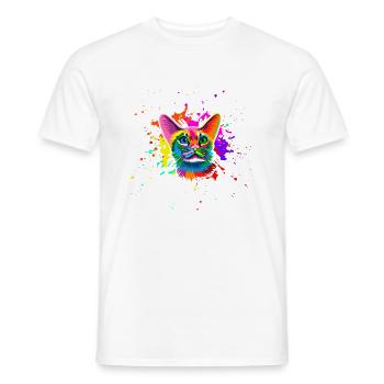 C’est mon visage heureux - T-shirt homme - blanc - Devant - AI Model Male 178 dark (178cm)
