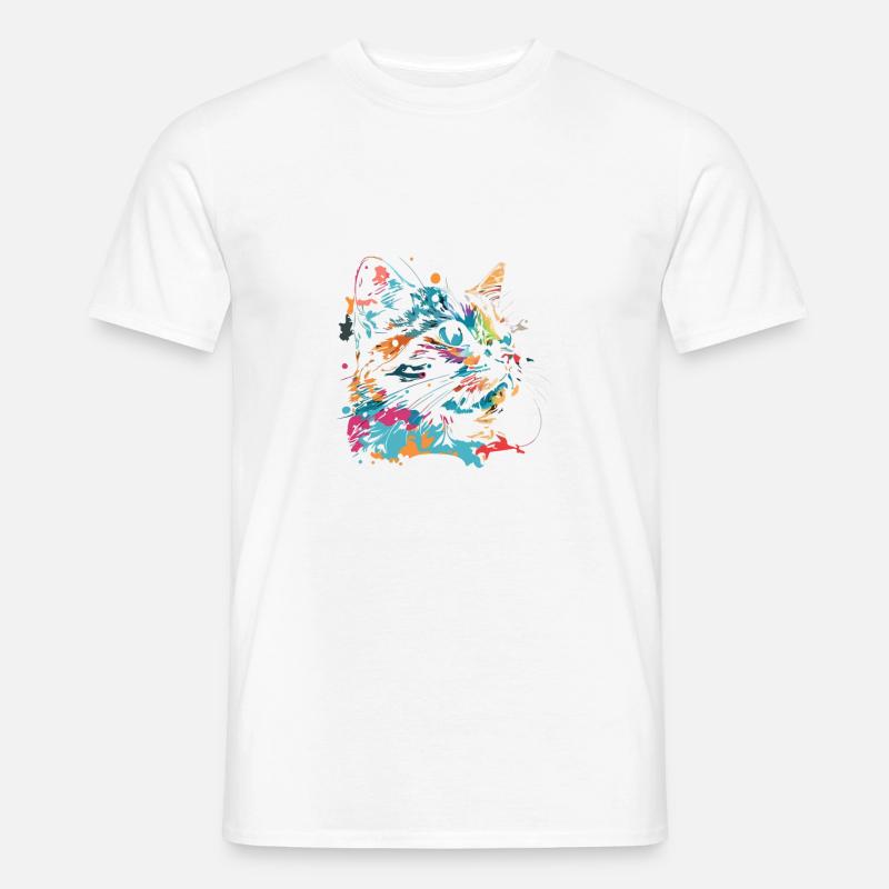 Halte fest, ich sehe eine Katze - Männer T-Shirt - Weiß