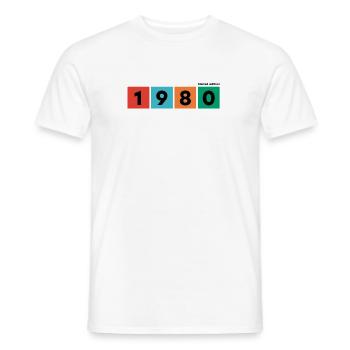 1980 Limited Edition - Men's T-Shirt - white - Front - AI Model Male 178 dark (178cm)